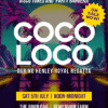 POSTER FOR COCOLOCO PARTY NIGHT AT THE BARN BAR DURING HENLEY ROYAL REGATTA