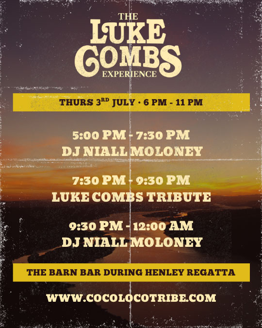 poster for the luke combs experience detailing the event