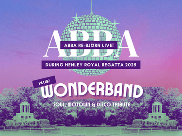 evnt artwork featuring abba rebjorn live logo and Wonderband logo set against a purple sky
