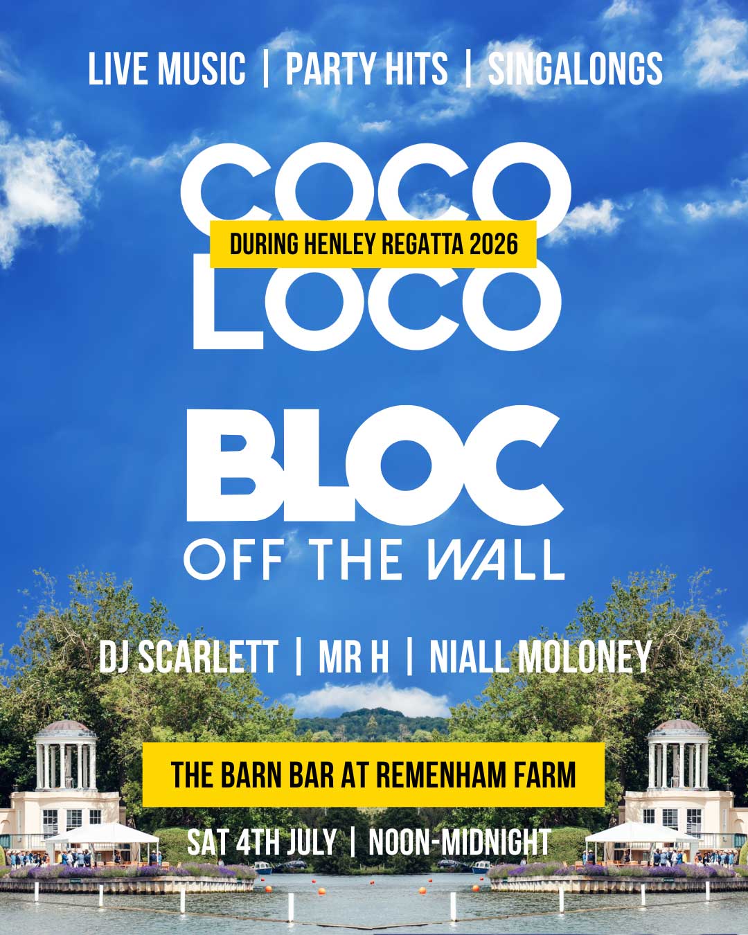 poster for cocoloco party at the barn bar