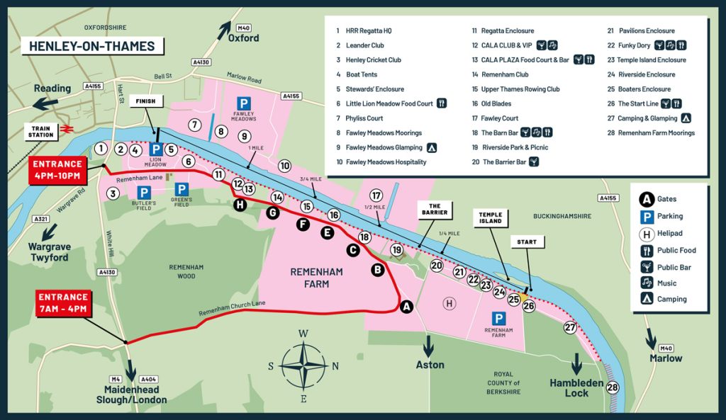 Map for Henley Royal Regatta