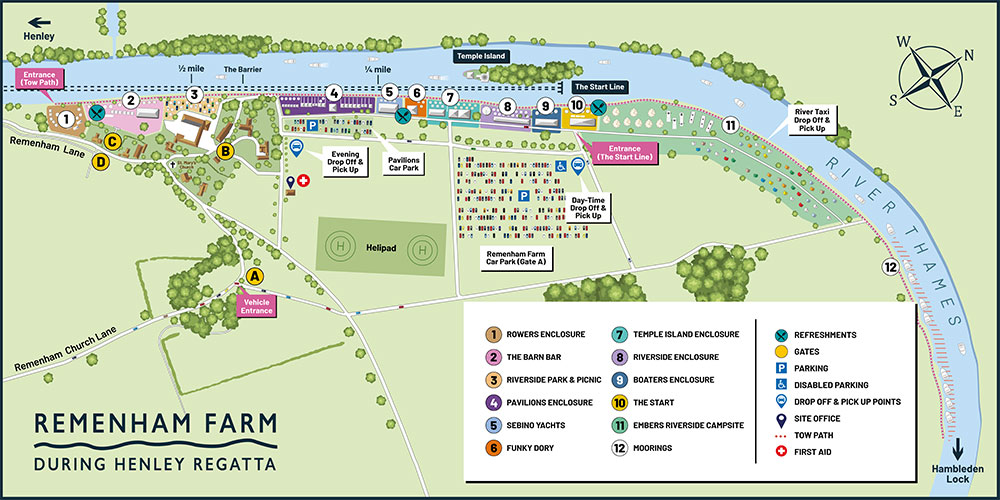 Map of Henley Royal Regatta